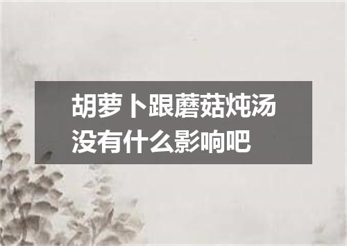 胡萝卜跟蘑菇炖汤没有什么影响吧