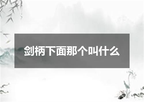 剑柄下面那个叫什么