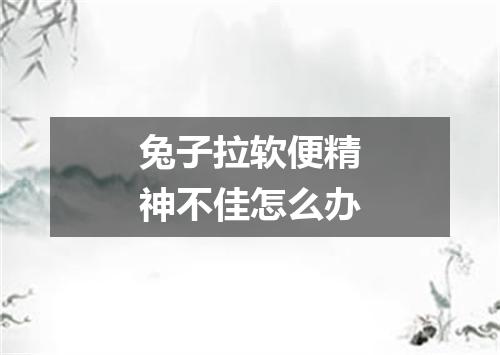 兔子拉软便精神不佳怎么办