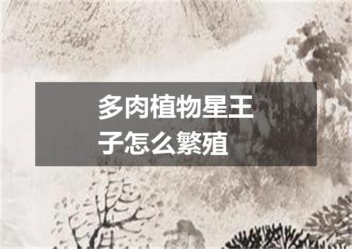 多肉植物星王子怎么繁殖