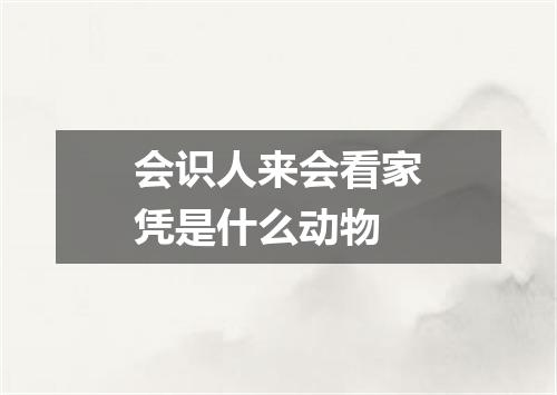 会识人来会看家凭是什么动物