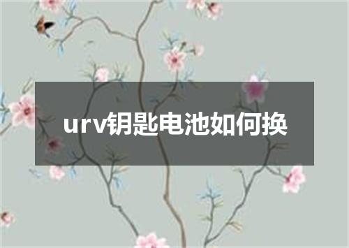 urv钥匙电池如何换