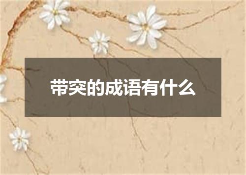 带突的成语有什么