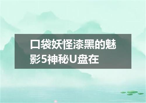 口袋妖怪漆黑的魅影5神秘U盘在