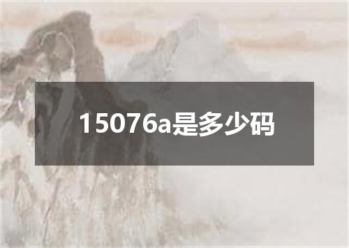 15076a是多少码