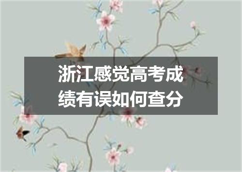 浙江感觉高考成绩有误如何查分