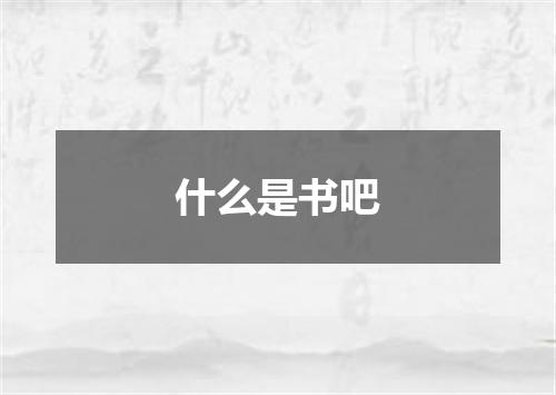 什么是书吧