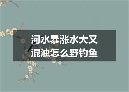 河水暴涨水大又混浊怎么野钓鱼