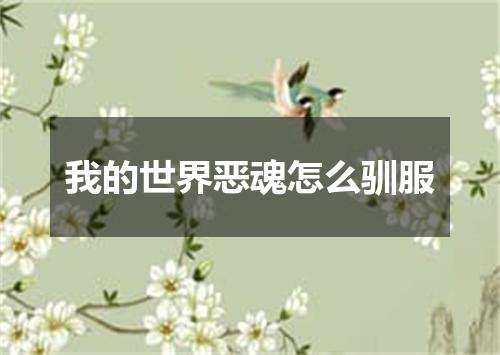 我的世界恶魂怎么驯服