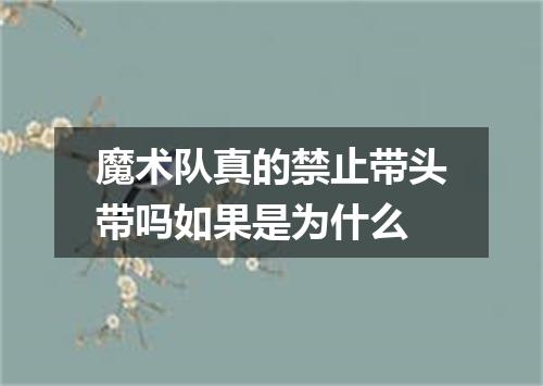 魔术队真的禁止带头带吗如果是为什么