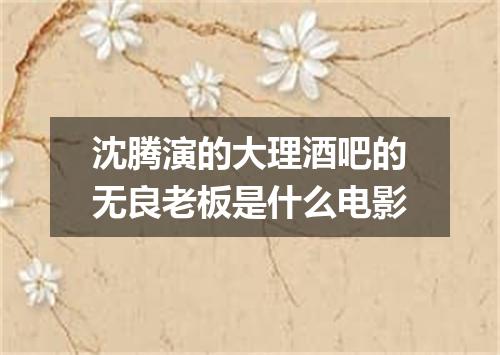 沈腾演的大理酒吧的无良老板是什么电影