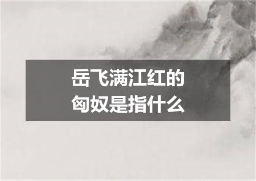 岳飞满江红的匈奴是指什么