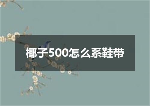 椰子500怎么系鞋带