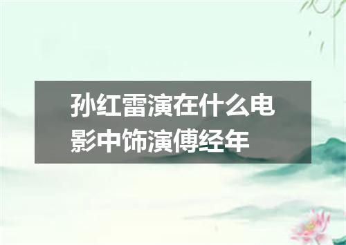 孙红雷演在什么电影中饰演傅经年