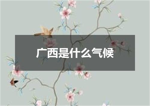 广西是什么气候