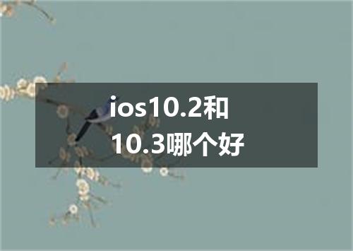 ios10.2和10.3哪个好