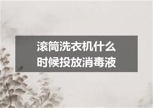 滚筒洗衣机什么时候投放消毒液