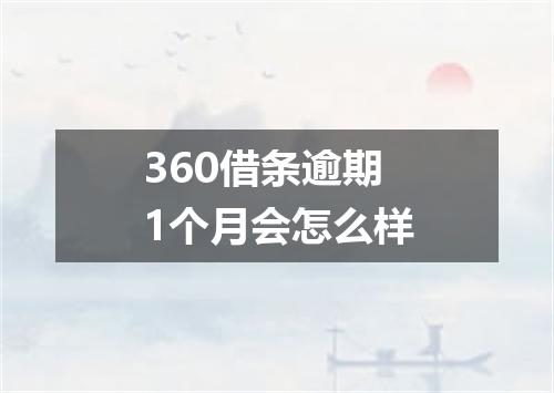 360借条逾期1个月会怎么样