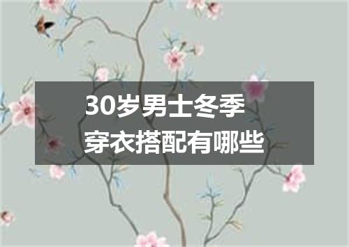30岁男士冬季穿衣搭配有哪些