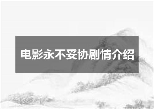 电影永不妥协剧情介绍