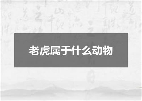 老虎属于什么动物