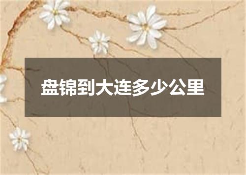 盘锦到大连多少公里