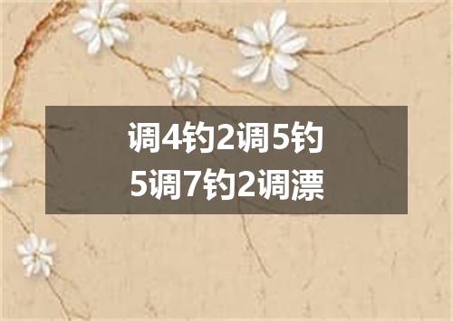 调4钓2调5钓5调7钓2调漂