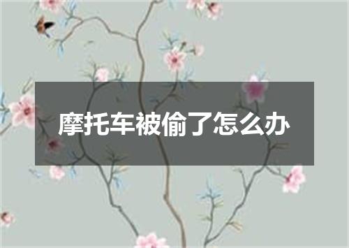 摩托车被偷了怎么办