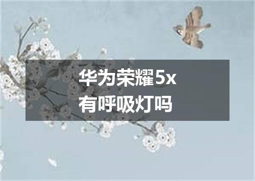 华为荣耀5x有呼吸灯吗