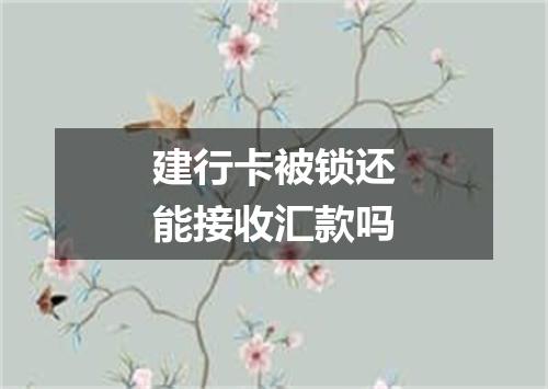 建行卡被锁还能接收汇款吗