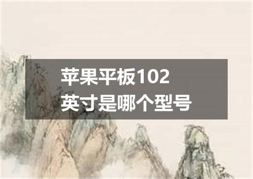 苹果平板102英寸是哪个型号