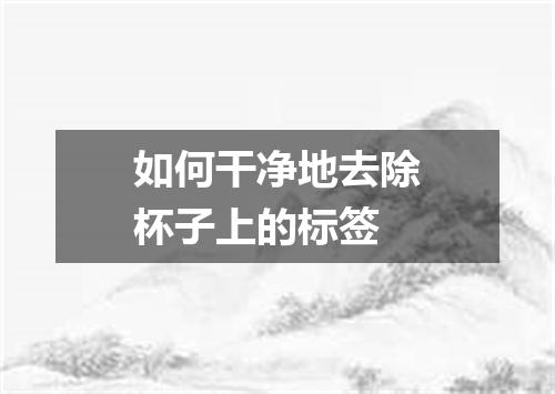 如何干净地去除杯子上的标签