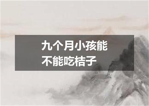 九个月小孩能不能吃桔子