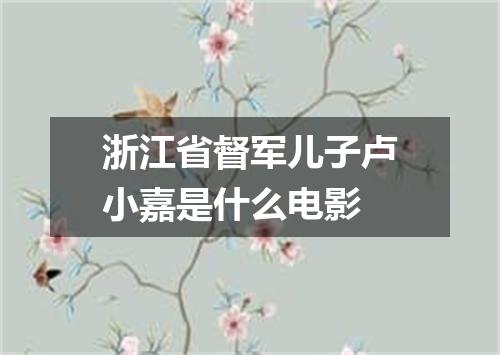浙江省督军儿子卢小嘉是什么电影