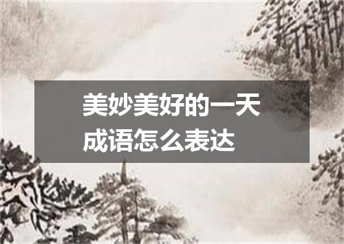 美妙美好的一天成语怎么表达