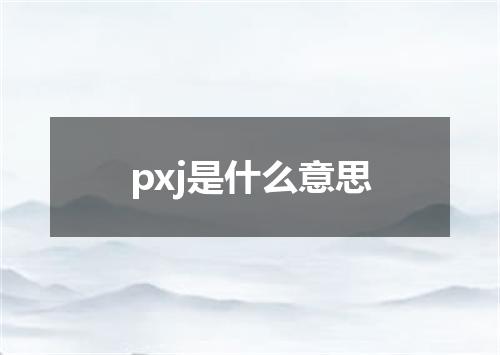 pxj是什么意思