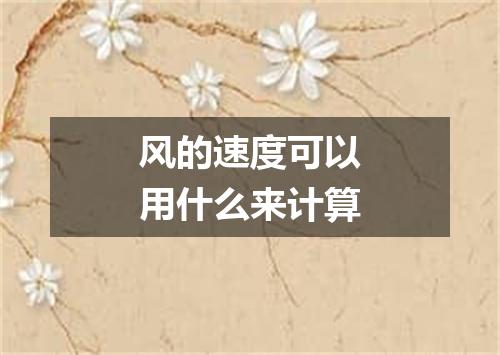 风的速度可以用什么来计算