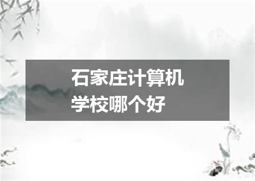 石家庄计算机学校哪个好