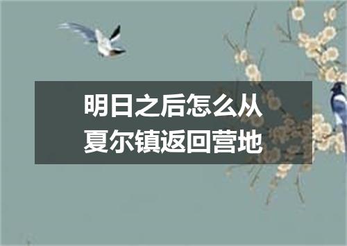 明日之后怎么从夏尔镇返回营地