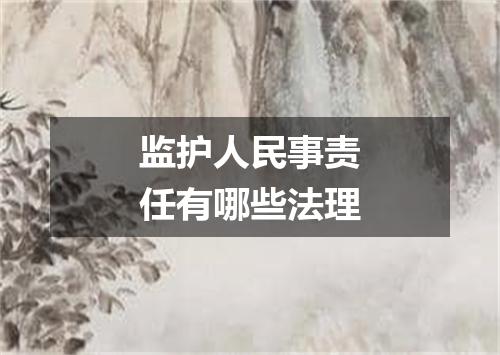 监护人民事责任有哪些法理