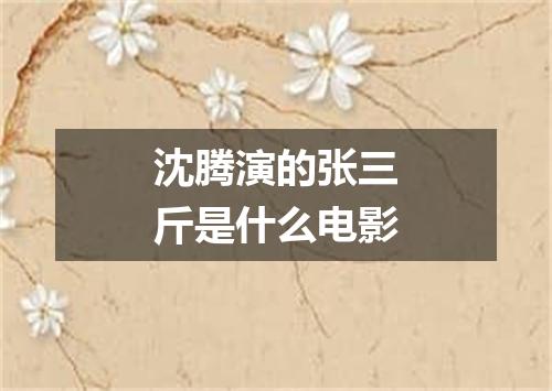 沈腾演的张三斤是什么电影