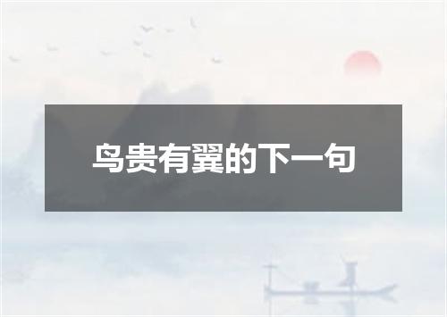 鸟贵有翼的下一句