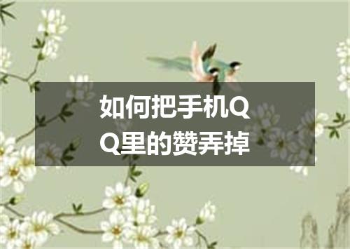 如何把手机QQ里的赞弄掉