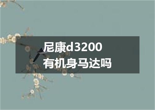 尼康d3200有机身马达吗