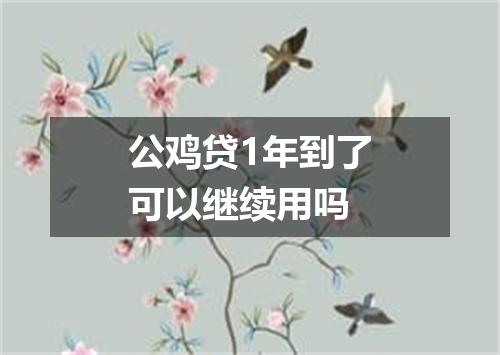 公鸡贷1年到了可以继续用吗