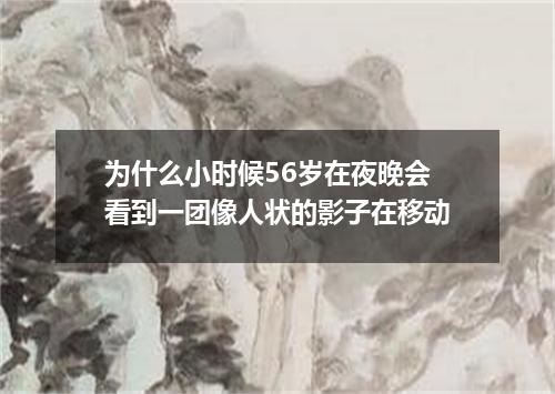 为什么小时候56岁在夜晚会看到一团像人状的影子在移动