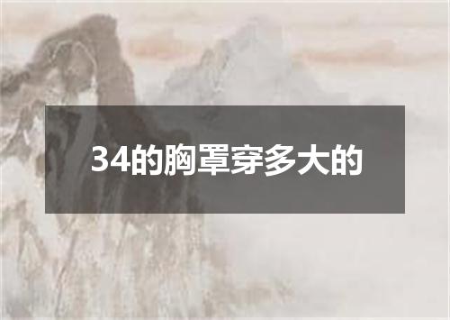 34的胸罩穿多大的