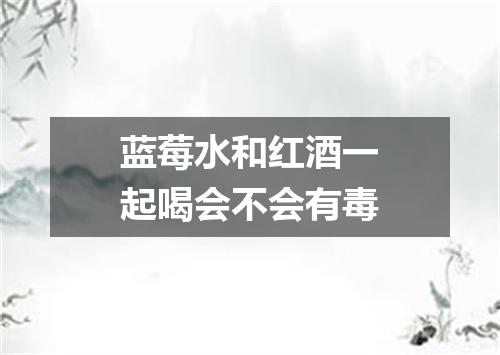 蓝莓水和红酒一起喝会不会有毒
