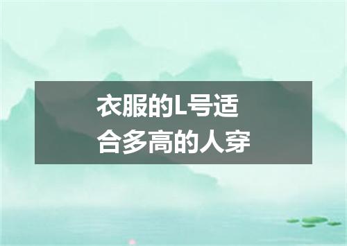 衣服的L号适合多高的人穿