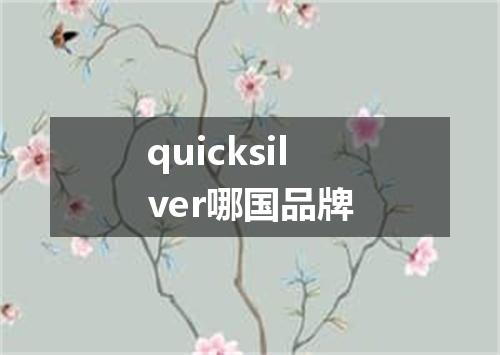 quicksilver哪国品牌